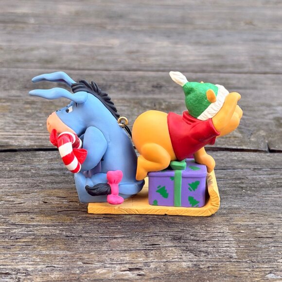 Vintage Lot Hallmark & Disney EEYORE & Winnie The Pooh Christmas Ornaments 2001 - Picture 6 of 16